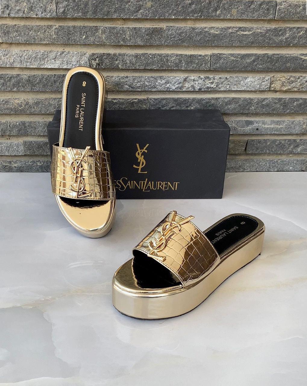 Ysl Wedge Golden