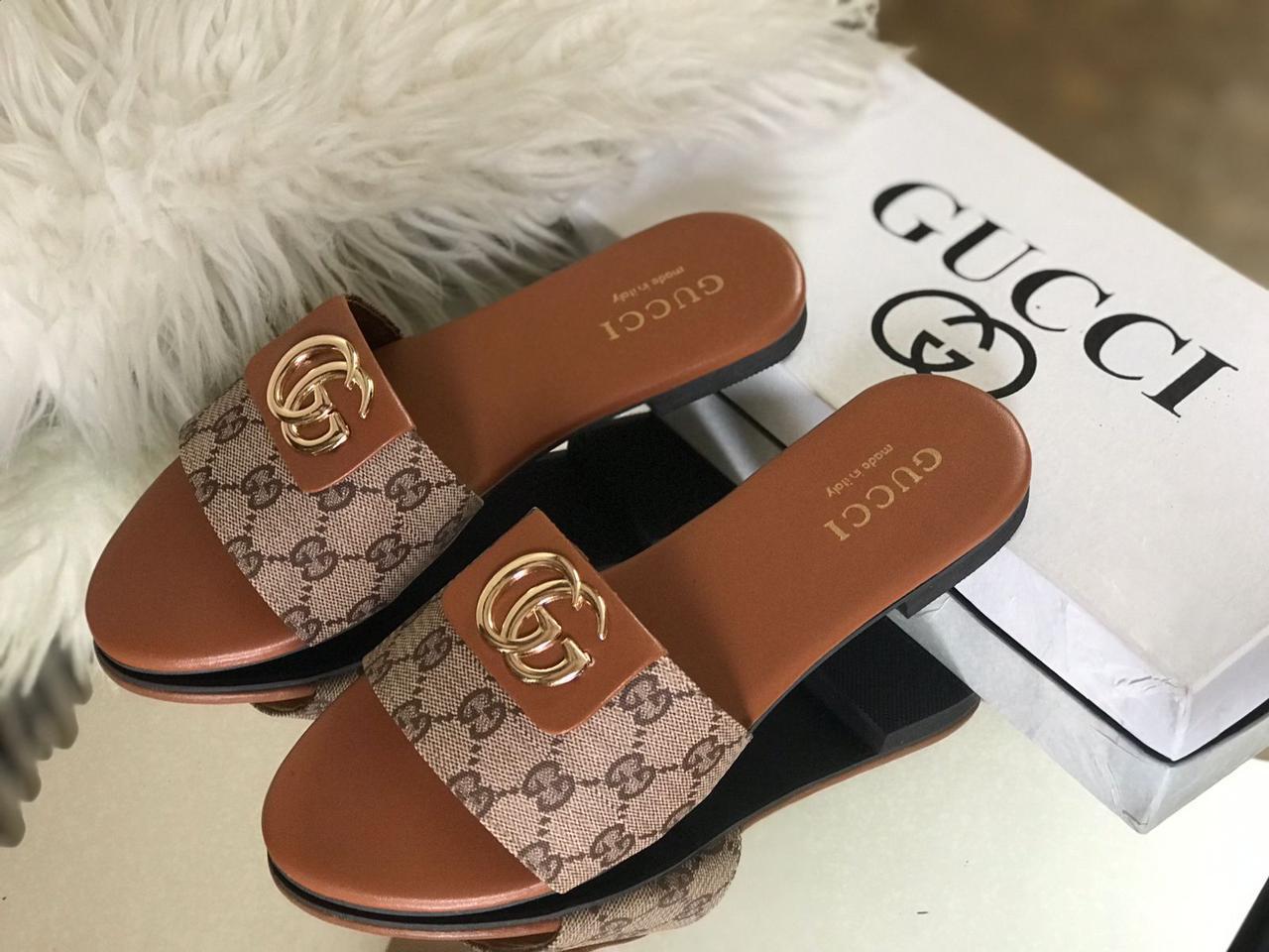 Gc Flat Slippers Brown