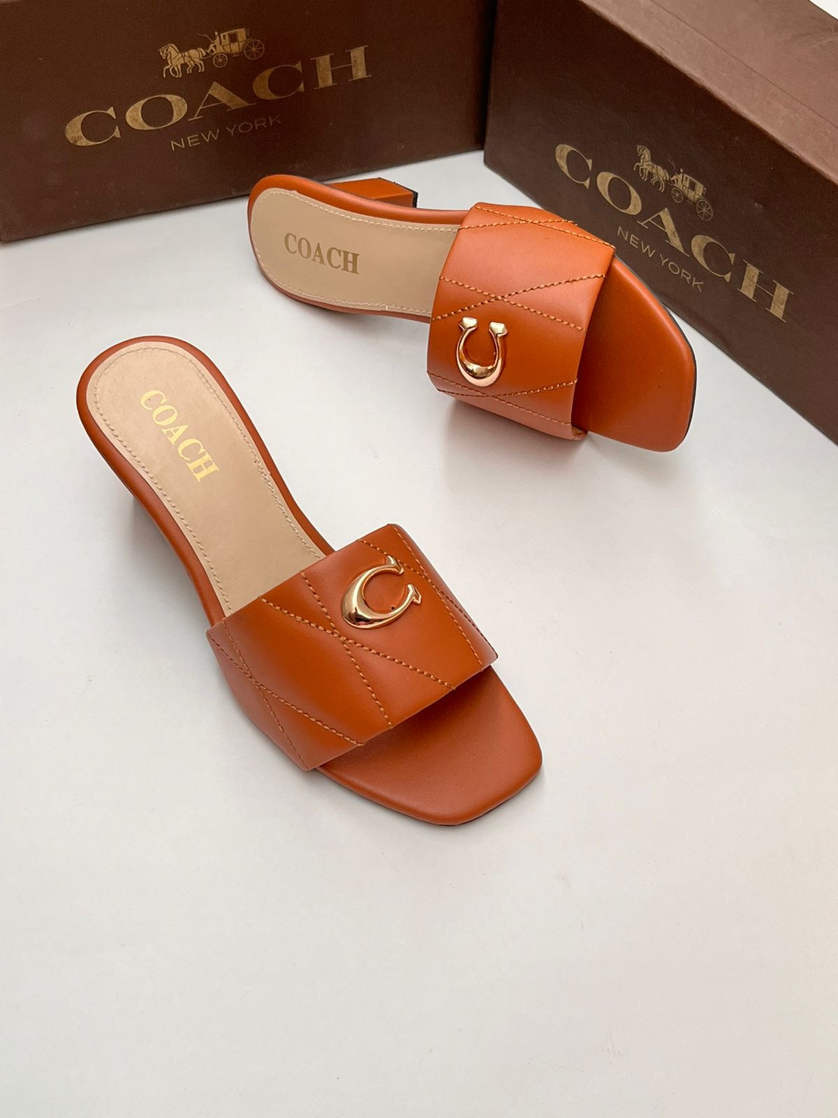 Coach Block Heel Brown