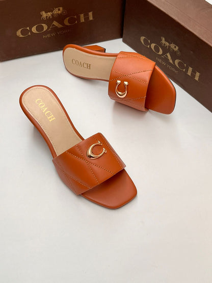 Coach Block Heel Brown