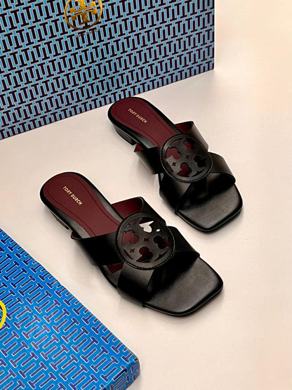 Amélie Black Slippers