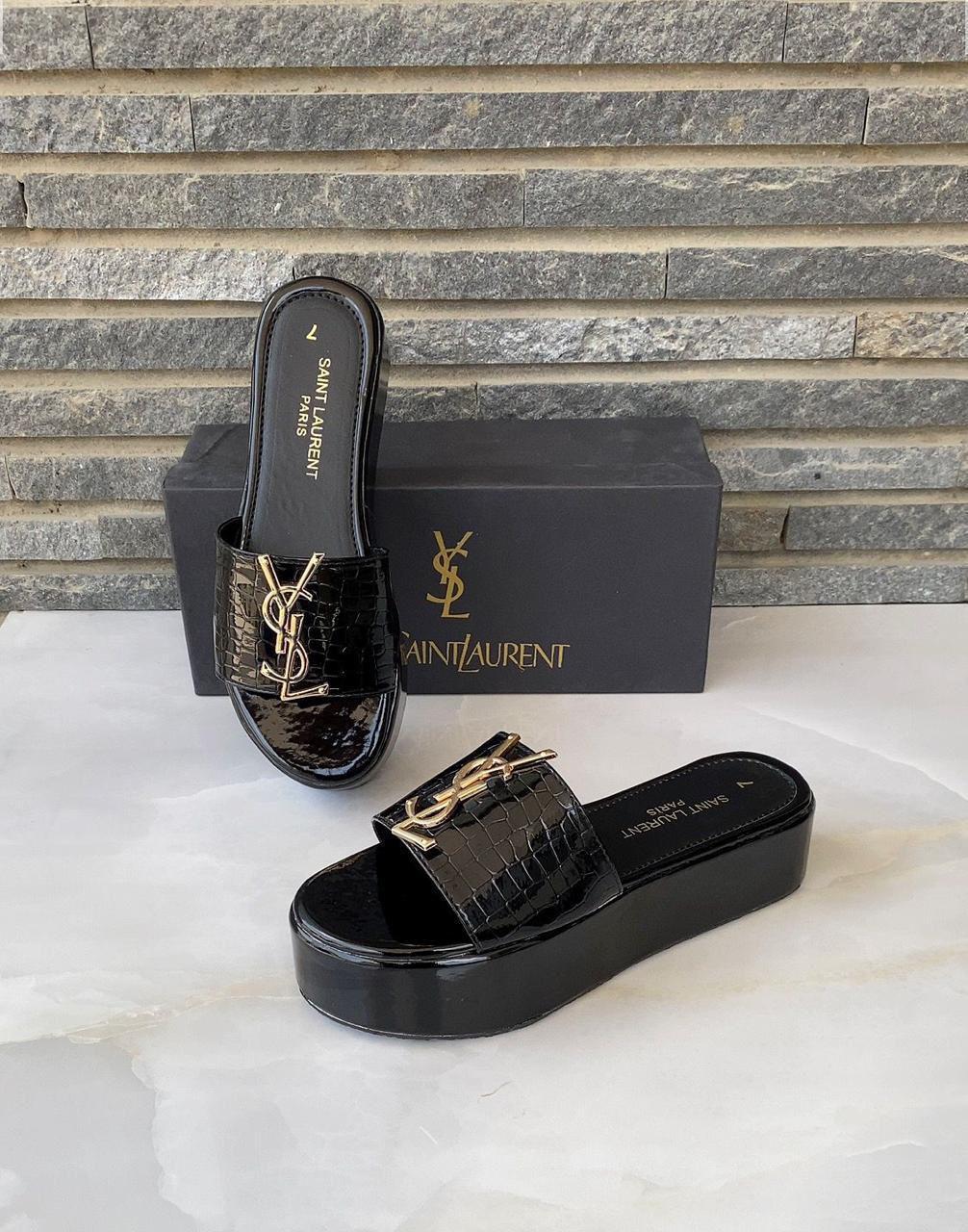 Ysl Wedge Black