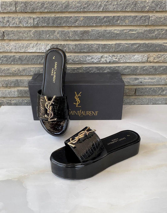 Ysl Wedge Black