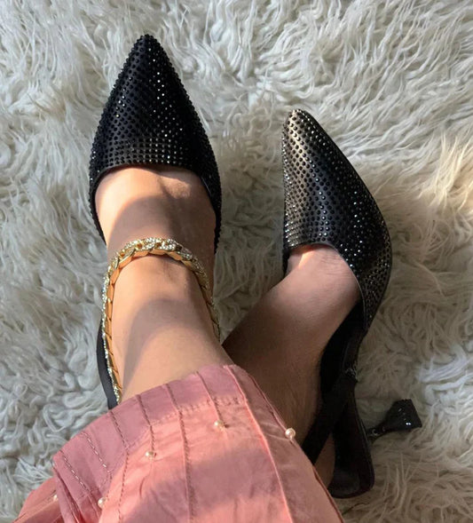 Sparkling Heel Black