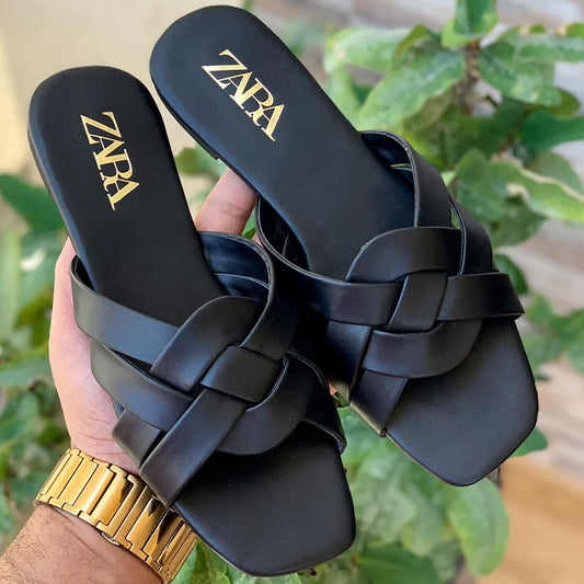 Strappy Slipper Black