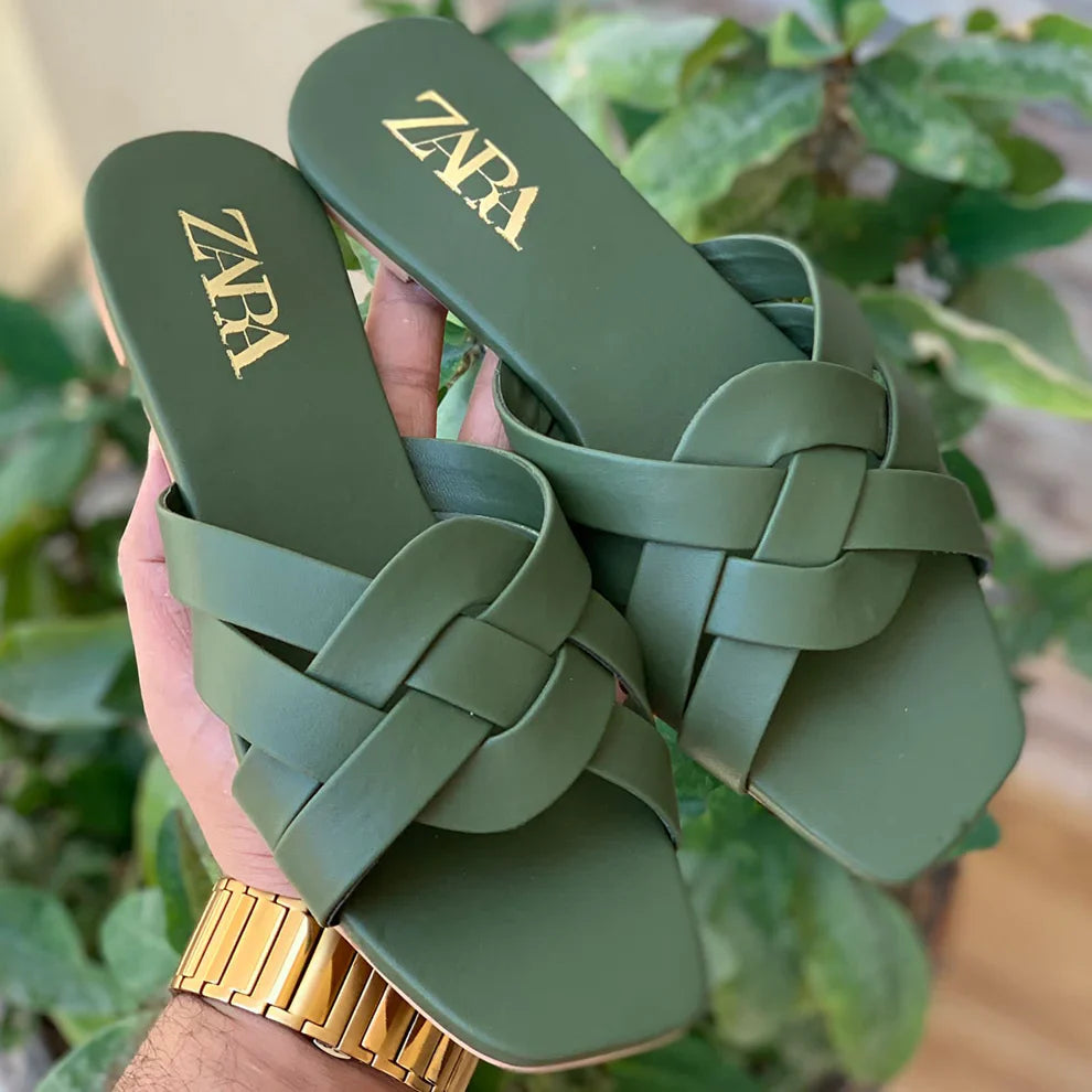 Strappy Slipper Green