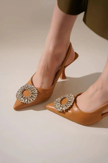 Brooch Heel Brown