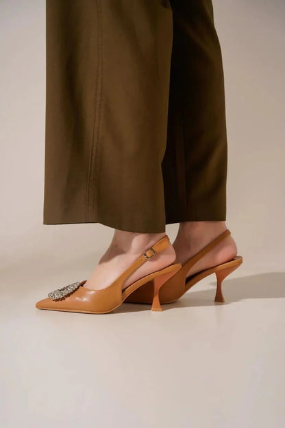 Brooch Heel Brown